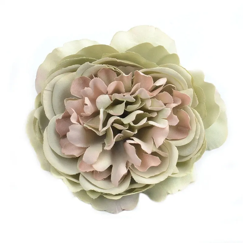 2/10/50pcs 8CM Large Artificial Silk Peony Flower Head For Wedding Party Decoration DIY Flower Wall Scrapbook Fake flowers Craf