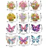 12PCS DIY Diamond Art Refrigerator Sticker for Decor (Flower Basket)