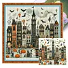 Halloween Hut - 11CT Stamped Cross Stitch - 50*50cm - Halloween