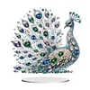 (US Local)Peacock Special Shape Desktop Diamond Painting Art Kits for Home Office Decor