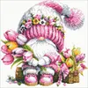 (US Local)Gnome - 9CT Partial Beaded Cross Stitch Kit(39x39cm)