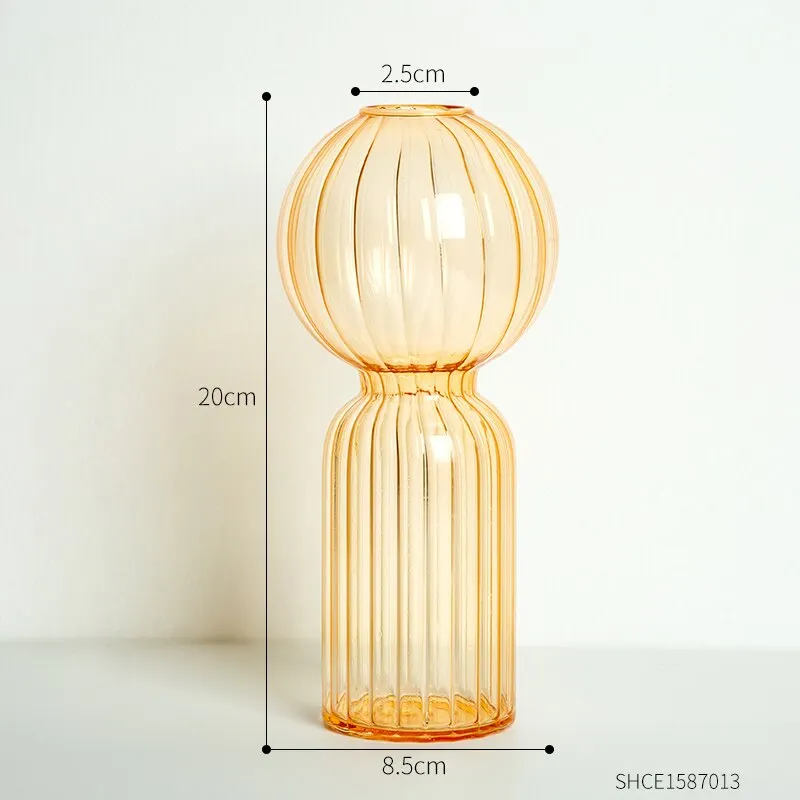INS Creative Colorful Special-shaped Glass Vases for Decoration Table Decoration Living Room Nordic Home Decoration Flower Vases