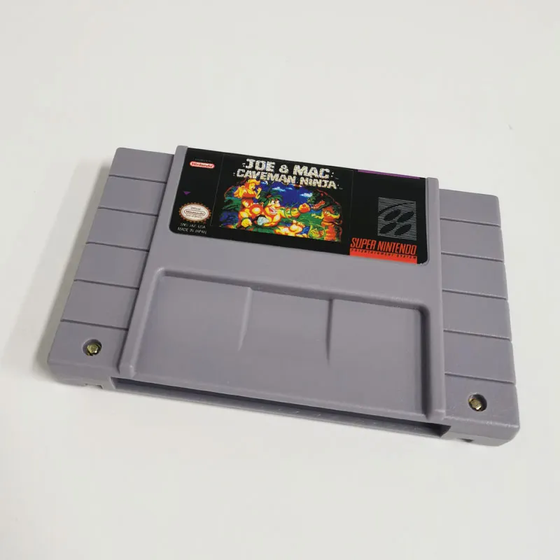 Joe & Mac - Caveman Ninja SNES For Super Nintendo Entertainment System - 16 Bit US Version Game Cartridge