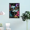 >SALE<5D DIY Full Round Drill Partial AB Diamond Painting Devil Mask Doll Decor45x65cm