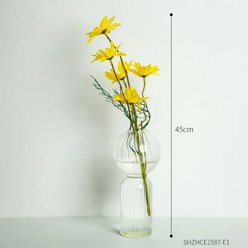 INS Creative Colorful Special-shaped Glass Vases for Decoration Table Decoration Living Room Nordic Home Decoration Flower Vases