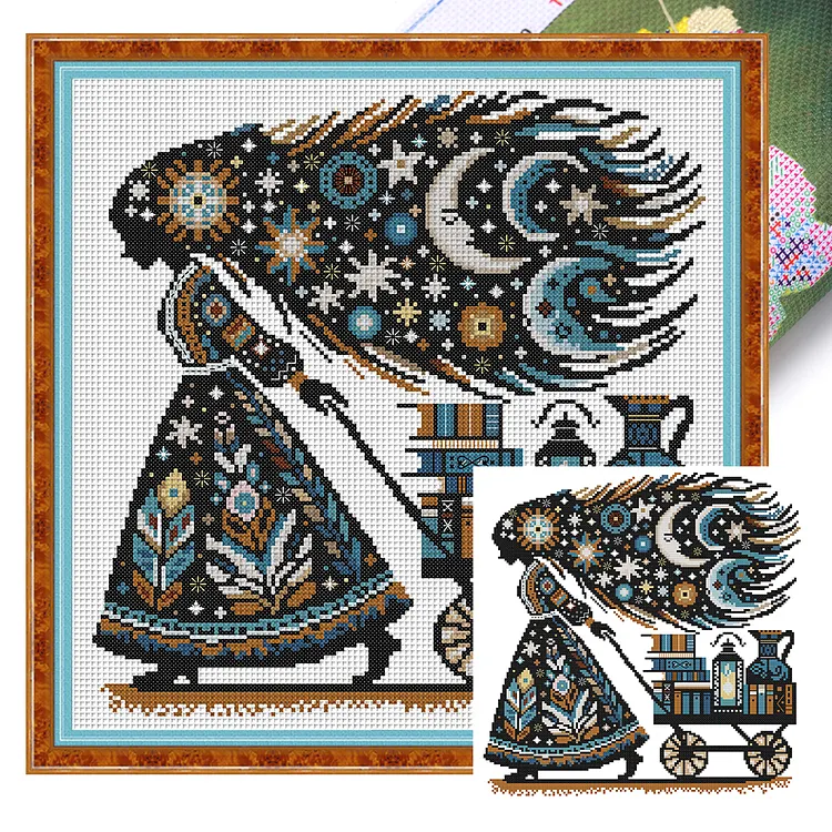 【Joy Sunday Brand】Knowledge Is Power (36*36cm) 14CT Stamped Cross Stitch gbfke