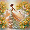 Sunflower Girl-Partial Special Shaped Diamond painting 30*30CM