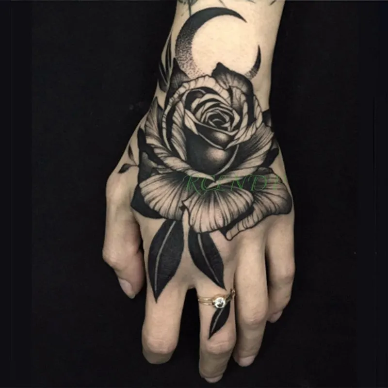 Waterproof Temporary Tattoo Sticker Satan Lucifer Circle Steering Fake Tatto Flash Tatoo Hand back Art Tattoos for Boy Women Men