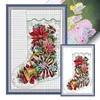 Gabriel Of The Christmas Stocking - 16CT Stamped Cross Stitch 37*52cm/14.57*20.47in(Brand)