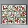 [Brand]12Th Day Of Christmas - 14CT Stamped Cross Stitch - 44*35cm - Xmas