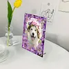 Special Shape Purple Lily Table Top Diamond Painting Frame Kits for Families