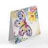 (US Local)8pcs/set  DIY Postcards Flower Diamond Painting Greeting Card Includes Envelope