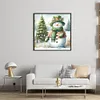 (Stamped/Counted) Christmas Snowman-11CT Cross Stitch 40*40cm