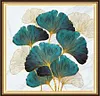 (Multi-Style)Ginkgo biloba- 3 strands 11CT Stamped Cross Stitch
