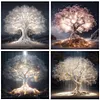 4pcs Diamond Painting-DIY Full Round Drill Tree(30x30cm)