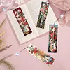 (US Local)4Pcs Special Shape Flower Bass 5D DIY Diamond Painting Bookmark for Book Lovers