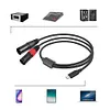 USB-C to Dual XLR 3Pin Cable Braided Type C to XLR Male Output Stereo Cord
