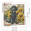 Teddy-rond noir drill diamond painting-40*40cm