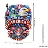 Thank You America DIY Acrylic Diamond Painting Hanging Kit Special Shape Crystal Rhinestone Art Pendants Single Side Drill for Adults Gift Home Wall Or Window Decor