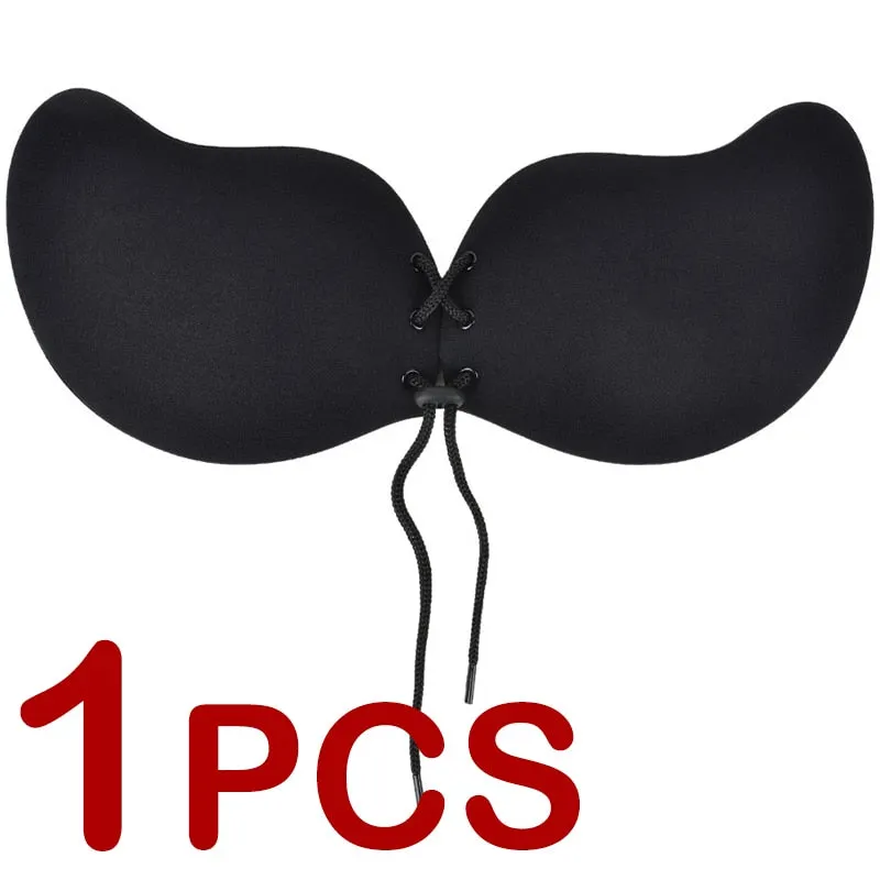 1/2 Pair Invisible Silicone Sticky Bras For Women Adhesive Strapless Push Up Bralette Seamless Backless Fly Bra Sexy Lingerie