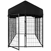 [US Local Warehouse] Outdoor Secure Wire Crate Kennel Anti-Rust Metal Dog Cage for Medium Small Dogs