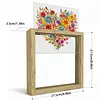 Diamond Painting Wooden Double-Sided Love Flower Ornaments Kit with Photo Frame Desktop