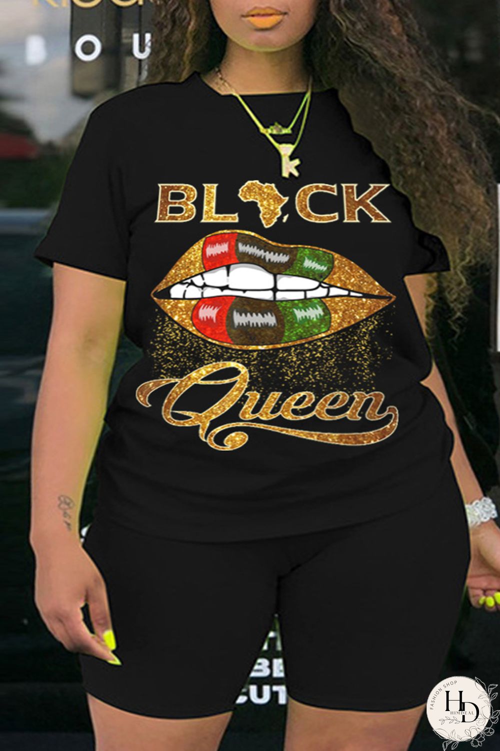 White Fashion Active Casual O Neck Letter Lips Print Plus Size