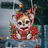 Diamond Painting Acrylic Christmas Deer Hanging Pendant Kit for Decoration