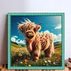 Highland Cow-11CT Stamped Cross Stitch 40*40cm
