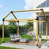 [US Local Warehouse] 2 Pack Shade Sail Poles 10FT Outdoor Sun Shade Poles 2.13in Diameter Heavy Duty Metal Post for Deck Patio Outside Backyard