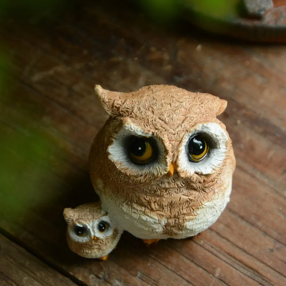 Everyday Collection Owl animal Figurine Modern Crafts home Decoration accessories miniature garden tabletop Shelves ornament