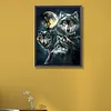 Loup - Rond Diamant Peinture-40*55Cm