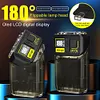 LED+COB Mini Keychain Flashlight 380LM Type-C Rechargeable for Camping (Black)