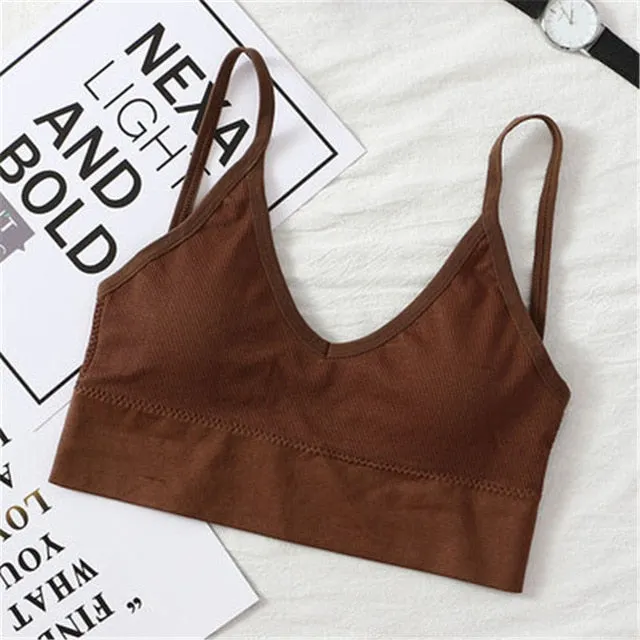 6 Colors Tank Crops Top for Women Underwear Soft Camisole Crop Tops Female Lingerie Camisole Fashion Tube Basic Wear Tanks