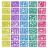 (US Local)35 Pieces Drawing Stencils Tool Set Drawing Templates for Drawing and Painting 