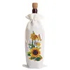 4pcs DIY Diamond Painting Wine Bag Kit Rhinestones Liquor Bottle Cover (Flower)