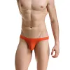 Men's Low Waist Ice Silk Solid Color Brief Panties Breathable Thin Bikini Briefs Underwear