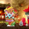 >SALE<Desktop Round Diamond Painting Ornament Acrylic Xmas Stocking (#4)