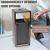 [US Local Warehouse] Stainless Steel Freestanding Rubbish Can W/ Removable Inner Can for Office Hotel
