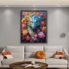 >SALE<Full Embroidery Eco-cotton Thread 11CT Print Flower Dragon Cross Stitch 50x60cm
