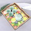 DIY Diamond Painting Wooden Tray Food Tray with Handle Living Room Decoration Donut Wooden Tray Kit