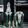 Multifunctional Cross Test Pen For Electricians, Foldable Wire Cutter, Wire Stripper, Wire Crimper, Two-Color Wire Stripper