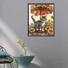 Diamond Painting-DIY Full Round Drill Sunflower and Cat(40x50cm)