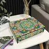Wood Mandala Diamond Painting Jewelry Storage Box for Necklaces Earrings Rings