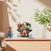 Diamond Painting Acrylic Ladybug Gnome Tabletop Ornaments Kit Table Decor