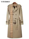 2024 men's long trench coat down jacket autumn winter new men's customized warm and rain proof British goose down windbreaker