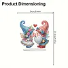 Acrylic Special Shaped Romantic Valentines Day Desktop Diamond Art Kits for Home
