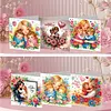 6pcs Diamond Painting Happy Mothers Day Greeting Card with Envelope for Family Friends Holiday Gift Congratulations