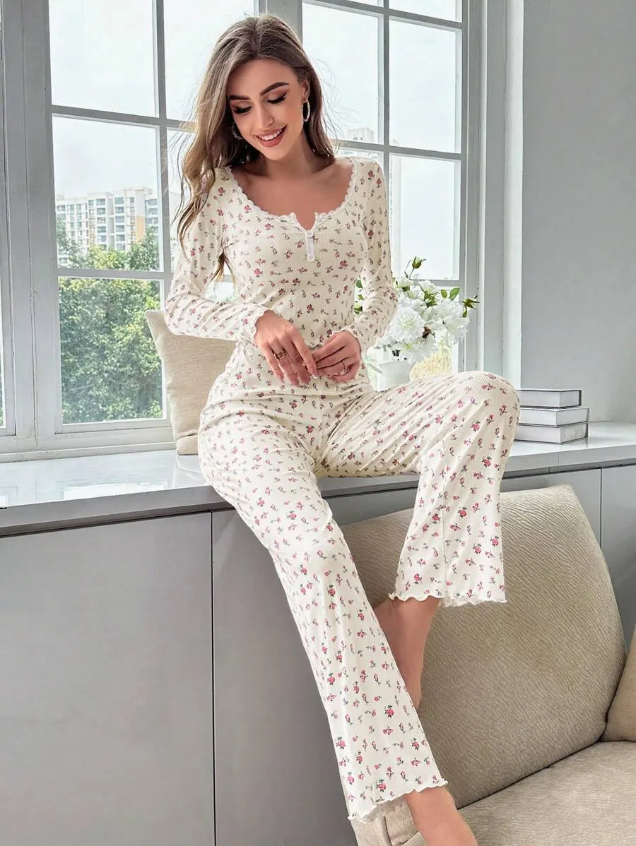 Churchf Exploding Autumn And Winter Home Clothes Sexy Casual Fashion Long-Sleeved Trouser Pyjamas Two Sets Of Women