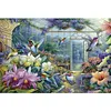 (Big Size)Hummingbirds Gardens - 11CT Stamped 3 Strands Cross Stitch 60*45cm/23.62*17.72in